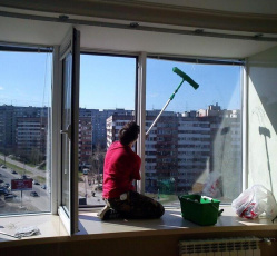 Мытье окон в однокомнатной квартире Ленинградская